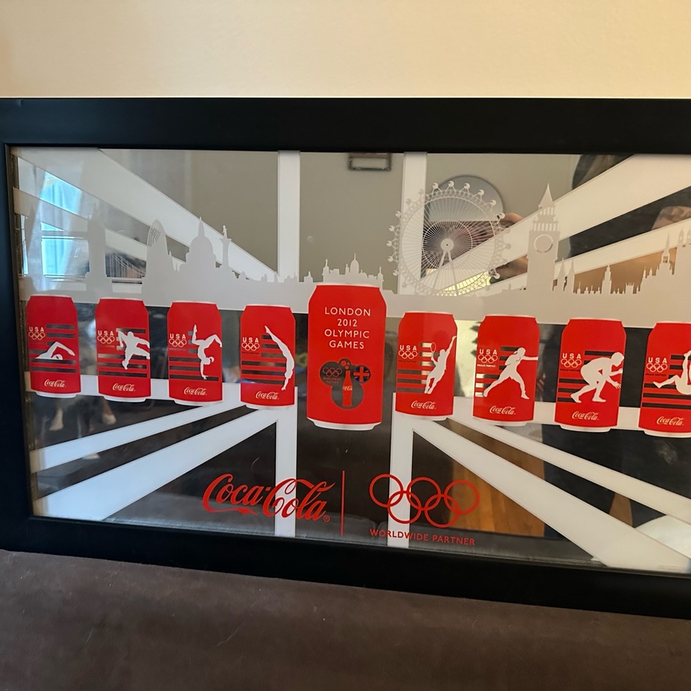 Coca-Cola Red and White Olympic Commemorative Frame